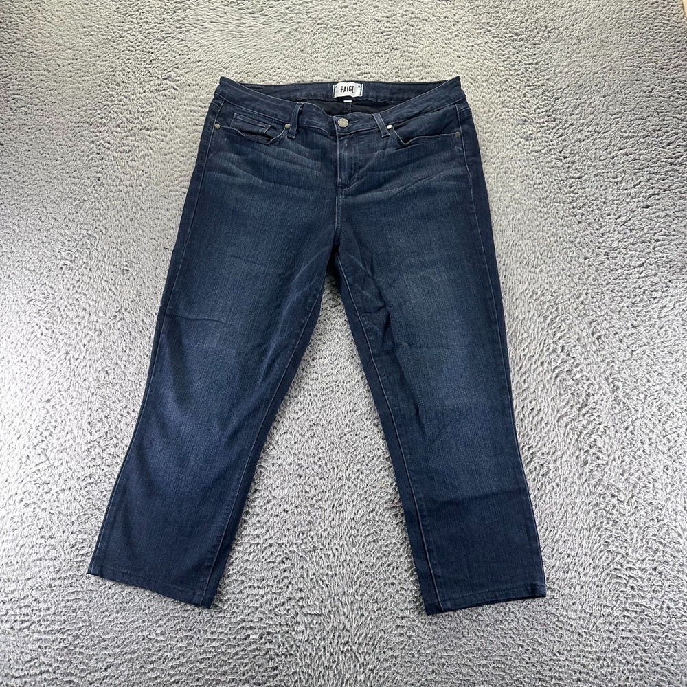 Vintage‎ Paige Verdugo Jeans Womens 31x22 Blue Cotton Denim Cropped Stretch USA